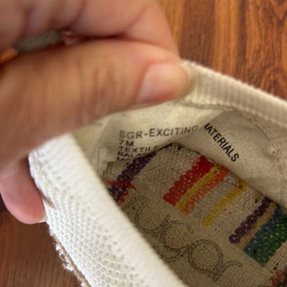 Sugar cream espadrille closed toe slip on shoes size 7 - Picture 6 of 7